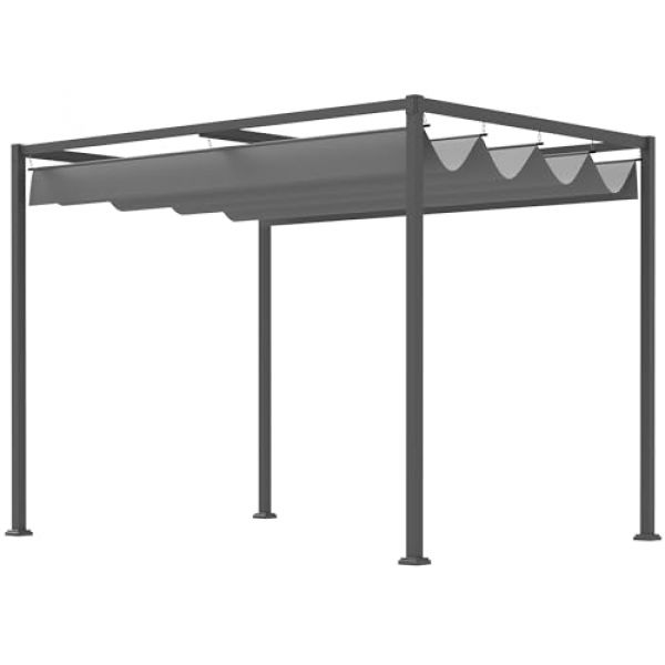 Outsunny Pergola/Pavillon mit Schiebedach