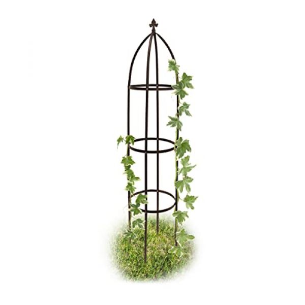 Relaxdays Rankhilfe Obelisk Metall 190 cm