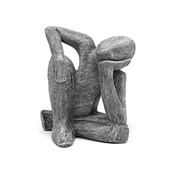 Abstrakte Steinfigur âTrĂ€umerâ in Schiefergrau