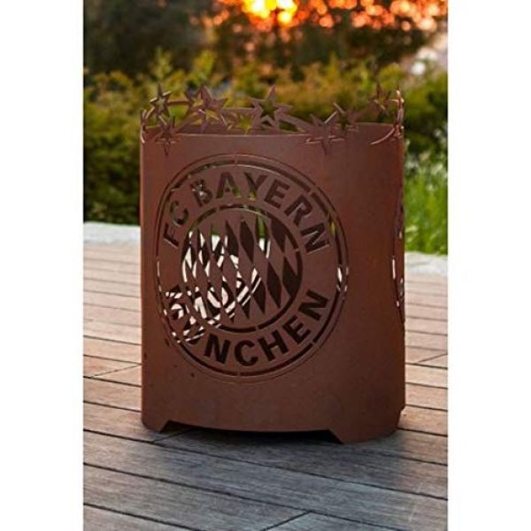 Garten Himmel Feuerkorb mit FC Bayern München Logo