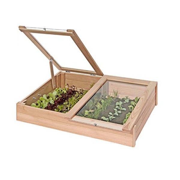 Gartenpirat Frühbeetkasten aus Holz, flach 120 x 80