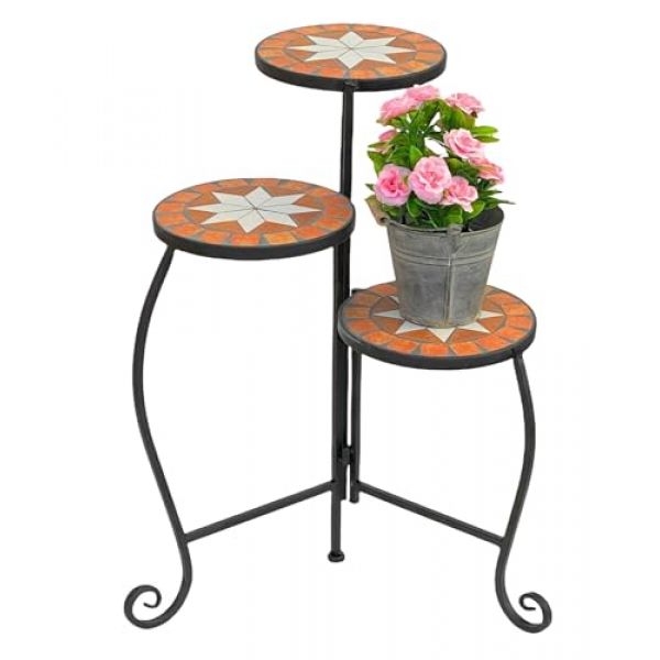 DanDiBo Blumentreppe mit rundem Mosaik