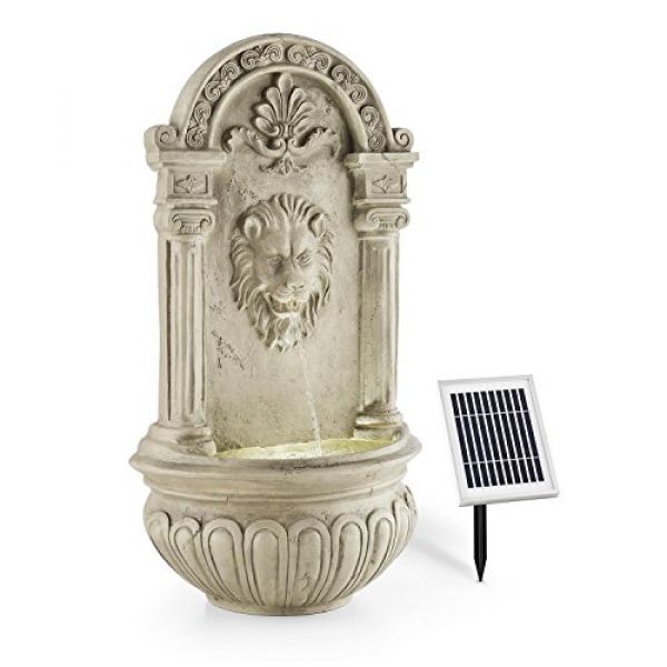 blumfeldt Löwenstein Solarbrunnen mit Akku