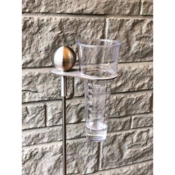 Design-Schmiede Regenmesser aus Edelstahl mit Kunststoffeinsatz
