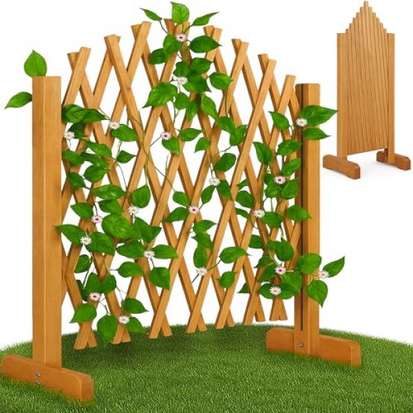 Deuba Gartenzaun Rankhilfe Rankgitter Holzzaun 200 cm