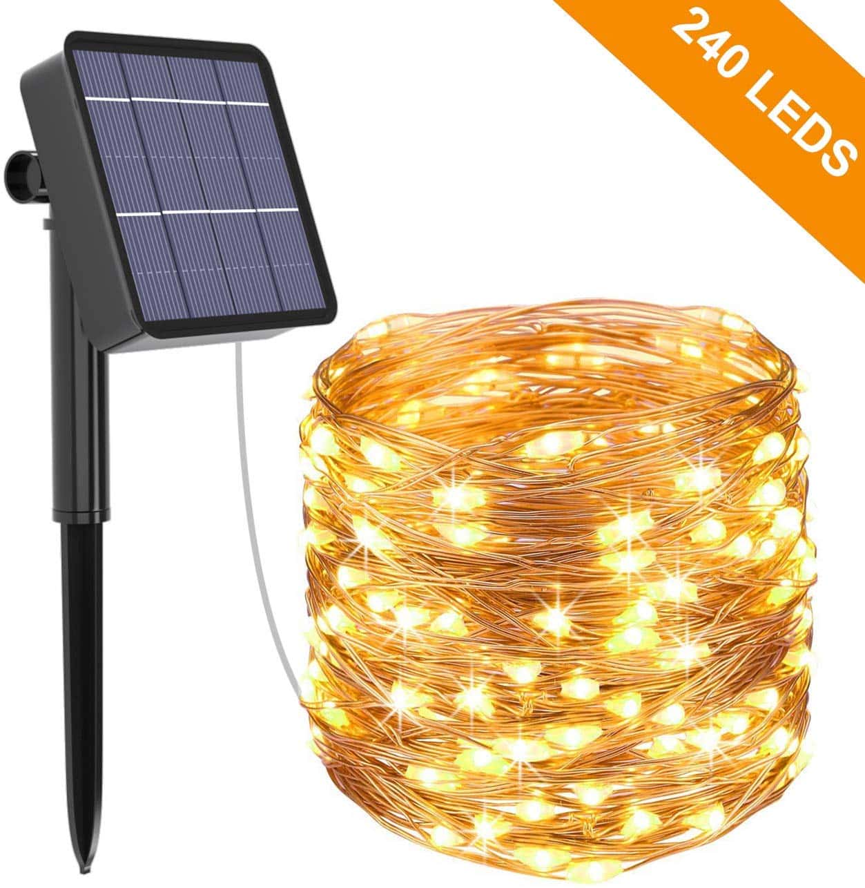 luci guirlande solaire guirnalda solari lichterkette esterne cadena modos enchufe patio lumineuse timer migliore alumbre piedra dormitorio bodas modes 24m